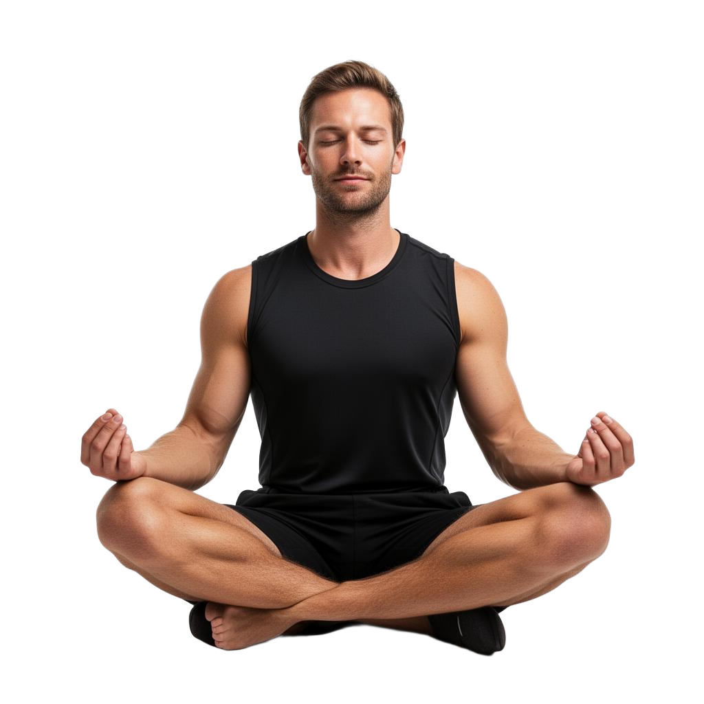 Person meditating in lotus pose